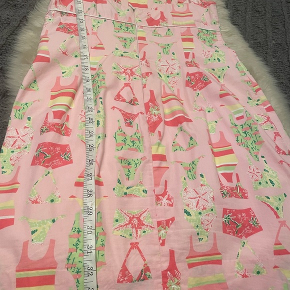 Lilly Pulitzer 6 women’s sundress. Pink with lime green . Yellow. Pink. - Picture 6 of 6